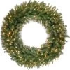 48" New Carrington Pre-Lit Wreath -Outdoor Garden Living 993132 2