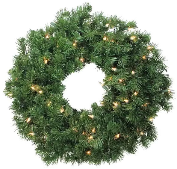 24" New Carrington Pre-Lit Wreath 6 24" New Carrington Pre-Lit Wreath - Image 4