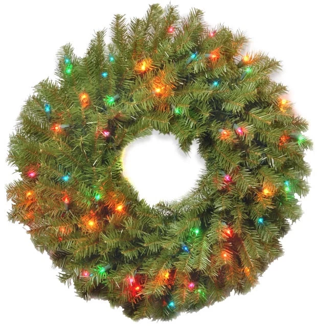 24" New Carrington Pre-Lit Wreath 4 24" New Carrington Pre-Lit Wreath - Image 2