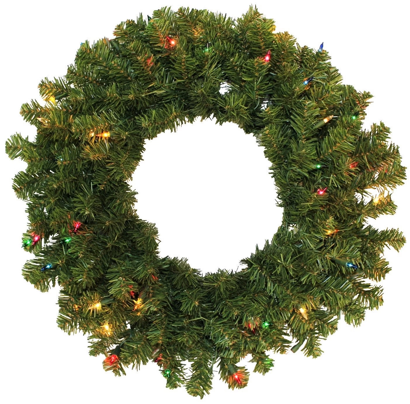 24" Canadian Pine Pre-Lit Artificial Christmas Wreath 3 24" Canadian Pine Pre-Lit Artificial Christmas Wreath