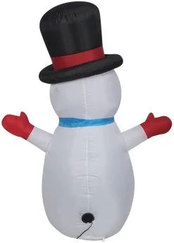 4' Airblown® Smiling Snowman Inflatable -Outdoor Garden Living 993468 2