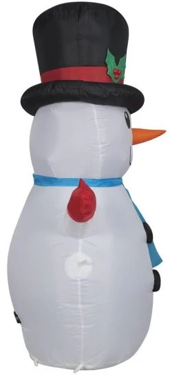 4' Airblown® Smiling Snowman Inflatable -Outdoor Garden Living 993468 3