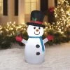 4' Airblown® Smiling Snowman Inflatable -Outdoor Garden Living 993468 4