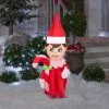 3.5' Airblown® Elf On The Shelf Holding Candy Cane Gemmy Inflatable