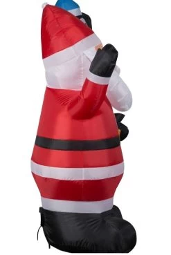 4.4' Airblown® Santa And Merry Christmas Sign Scene Inflatable Christmas Decoration -Outdoor Garden Living 993507 2