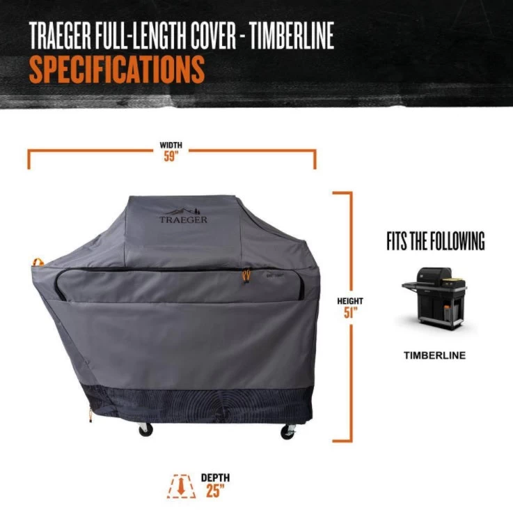 Traeger Timberline Full-Length Grill Cover 5 Traeger Timberline Full-Length Grill Cover - Image 3