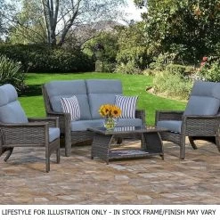 4 Pc. Barbados Cushioned Seating & Chat Set