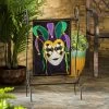 Mardi Gras Jester Mask Garden Linen Flag -Outdoor Garden Living 994759