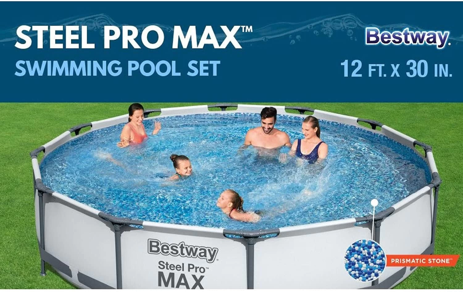 BWT Bestway Steel Pro 12' X 30" Frame Above Ground Swimming Pool Set 5 BWT Bestway Steel Pro 12' X 30" Frame Above Ground Swimming Pool Set - Image 3