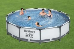 BWT Bestway Steel Pro 12' X 30" Frame Above Ground Swimming Pool Set 9 BWT Bestway Steel Pro 12' X 30" Frame Above Ground Swimming Pool Set -Outdoor Garden Living 994811 3