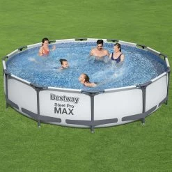 BWT Bestway Steel Pro 12' X 30" Frame Above Ground Swimming Pool Set