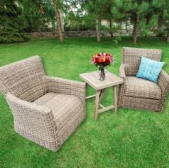 Carolina Woven Wicker Patio Seating & Chat Sets -Outdoor Garden Living 994894 4