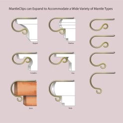 The Original MantleClip® Stocking Holder With Removable Metal Holiday Icons, 2 Pack - Silver Reindeer -Outdoor Garden Living 995356 4