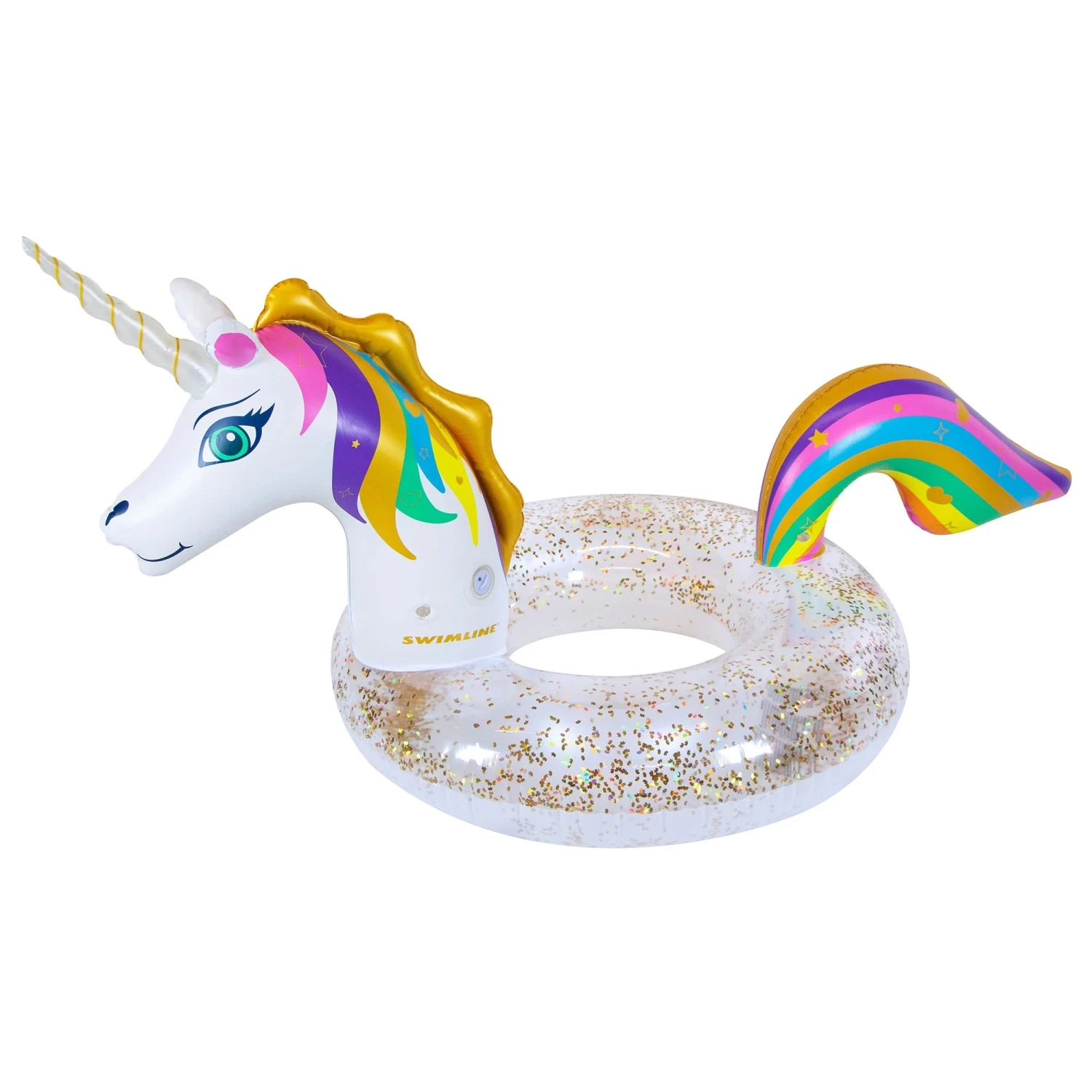 Swimline LED Light Up Inflatable Glitter Unicorn Ring 8 Swimline LED Light Up Inflatable Glitter Unicorn Ring - Image 6