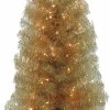 4' Pre-Lit Champagne Tinsel Tree 2 4' Pre-Lit Champagne Tinsel Tree -Outdoor Garden Living 996323