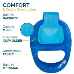 Spring Float Recliner Pool Lounger With Hyper-Flate Valve From SwimWays -Outdoor Garden Living 996771 5
