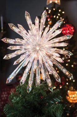 13.5" Warm White LED Starburst Christmas Tree Topper -Outdoor Garden Living 996881 2