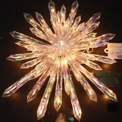13.5" Warm White LED Starburst Christmas Tree Topper -Outdoor Garden Living 996881 3