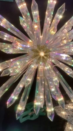 13.5" Warm White LED Starburst Christmas Tree Topper -Outdoor Garden Living 996881 6