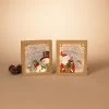 8.5" Battery-Operated Lighted Wood Holiday Snowman & Santa Design Block 2 8.5" Battery-Operated Lighted Wood Holiday Snowman & Santa Design Block -Outdoor Garden Living 997013