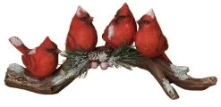Cardinal Branch Decorative Accent