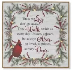 Battery-Operated Lighted Cardinal Wall Décor -Outdoor Garden Living 997084 3