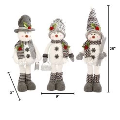 28" Standing Snowman With Scarf & Hat Winter Decoration -Outdoor Garden Living 997128 3