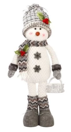 28" Standing Snowman With Scarf & Hat Winter Decoration -Outdoor Garden Living 997128 6