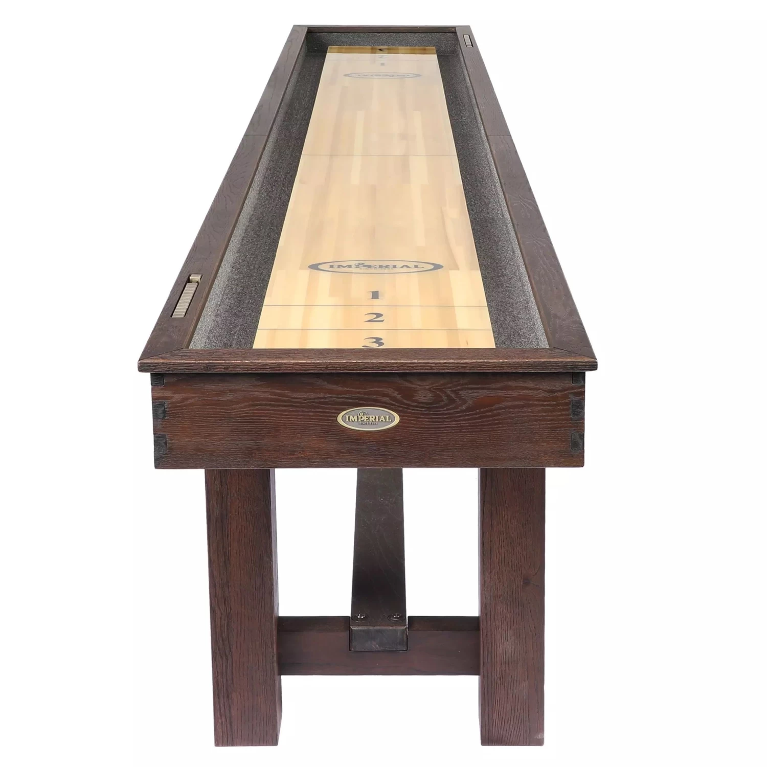Imperial 12' Reno Weathered Dark Chestnut Shuffleboard Table 3 Imperial 12' Reno Weathered Dark Chestnut Shuffleboard Table