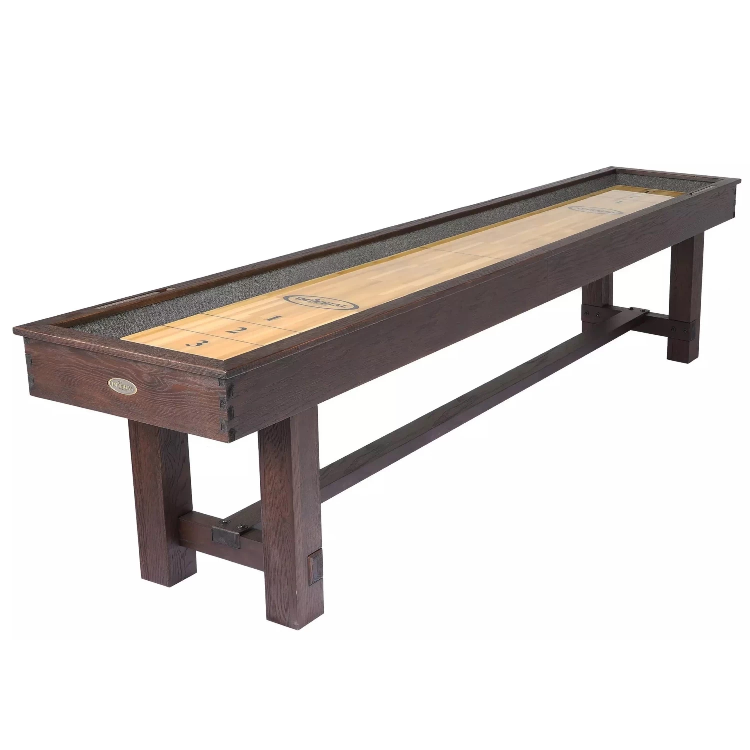 Imperial 12' Reno Weathered Dark Chestnut Shuffleboard Table 4 Imperial 12' Reno Weathered Dark Chestnut Shuffleboard Table - Image 2