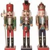 15" Wood Glitz & Glam Nutcracker Tabletop Decoration