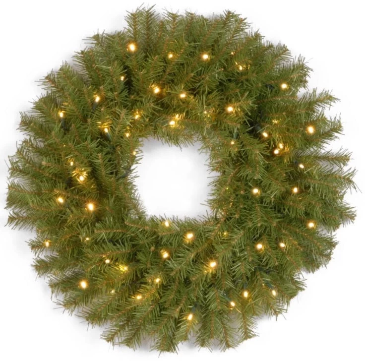24" Virginia Pine Pre-Lit Battery-Operated Wreath 3 24" Virginia Pine Pre-Lit Battery-Operated Wreath