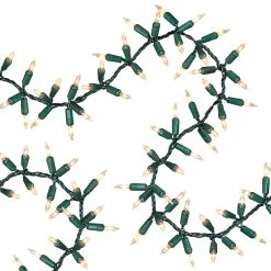 200 Clear Garland Lights On A Green Wire -Outdoor Garden Living 997457 2