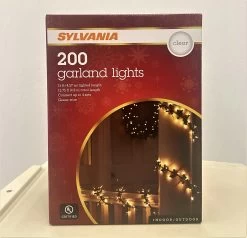 200 Clear Garland Lights On A Green Wire -Outdoor Garden Living 997457