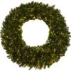 48" Artificial Bristol Pine Wreath Pre-Lit With 600 Warm White Twinkle Lights -Outdoor Garden Living 997464 2