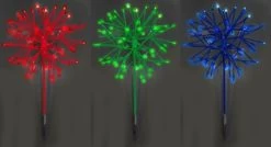 14" Twinkling LED Red/Green/Blue Snowburst (3-Pack) -Outdoor Garden Living 997469 4