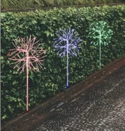 14" Twinkling LED Red/Green/Blue Snowburst (3-Pack) -Outdoor Garden Living 997469 6