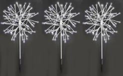 14" Twinkling LED Pure White Snowburst (3-Pack) -Outdoor Garden Living 997470 5