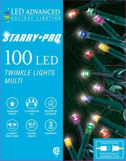 Set Of 100 Super Bright 3MM Micro Twinkling LED Lights -Outdoor Garden Living 997502 2