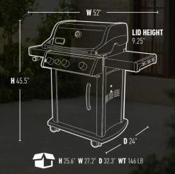Weber Spirit E-330 Propane Gas Grill 21 Weber Spirit E-330 Propane Gas Grill -Outdoor Garden Living 997799 6