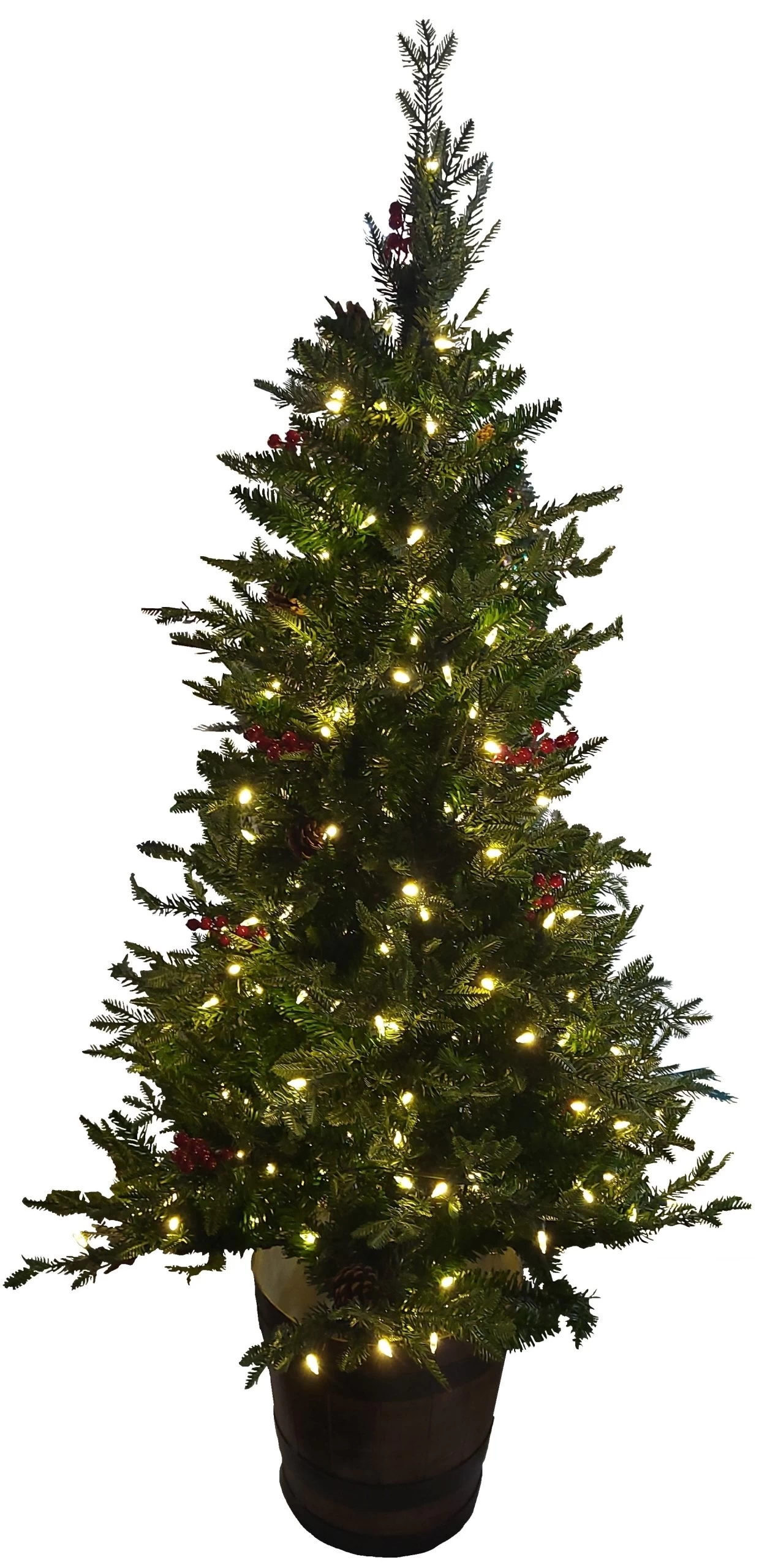 5' Stowe Pine Pre-Lit Potted Artificial Tree 3 5' Stowe Pine Pre-Lit Potted Artificial Tree