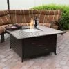 45" Aluminum Square Fire Pit Table -Outdoor Garden Living 998065 2
