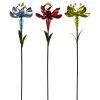 Spinning Glass And Metallic Flower Stakes -Outdoor Garden Living 998166
