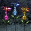 Bejeweled Metal Spinning Floral Solar Stake Light -Outdoor Garden Living 998167 3