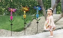 Bejeweled Metal Spinning Floral Solar Stake Light -Outdoor Garden Living 998167 55ef9e41 9bf0 4b1b be09 d8195d90ed28