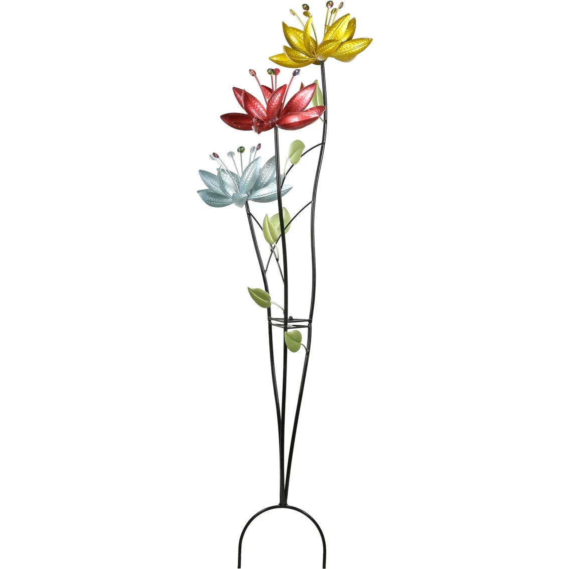 Blossoming Lily Floral Trio Spinner Metal Garden Stake 8 Blossoming Lily Floral Trio Spinner Metal Garden Stake - Image 6