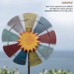 Sun Face Multi-Colored Windmill Stake 17 Sun Face Multi-Colored Windmill Stake -Outdoor Garden Living 998182 5