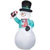 12' Snowman With Candy Cane Gemmy® Inflatable