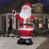 12' Santa With Candy Cane & Gift Gemmy® Inflatable
