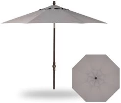 11' Collar Tilt Market Bronze Frame Boulder Canopy Umbrella
